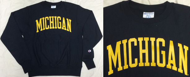 ミシガン ウルヴァリンズ グッズ チャンピオン リバースウィーブ トレーナー Michigan Wolverines Champion Reverse Weave Sweatshirt