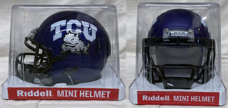 �e�L�T�X�N���X�`���� �z�[���h �t���b�O�X �O�b�Y �w�����b�g Texas Christian Horned Frogs Helmet